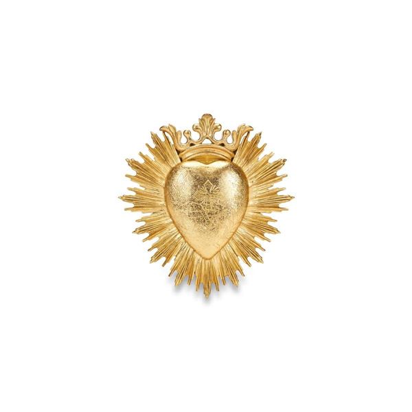 DECORAZIONE HEART OLD SCHOOL 17X18,5 RESINA