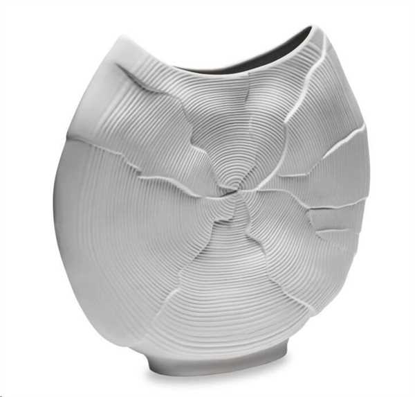 VASO PORCELLANA INCRESPATO PORCELLANA BIANCO CM34XH33
