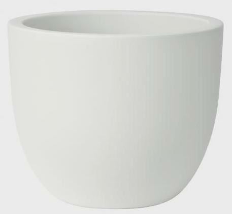 VASO DA ESTERNO IN RESINA TONDO ETRIA BIANCO CM. Ø34 H28