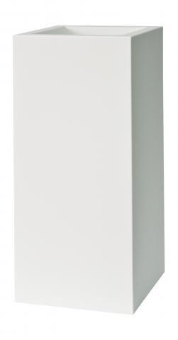 VASO DA ESTERNO QUADRATO KUBE HIGH SLIM BIANCO CM.25x25xH70