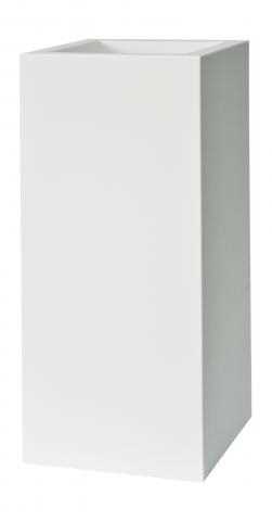 VASO DA ESTERNO QUADRATO KUBE HIGH SLIM BIANCO CM.25x25xH70