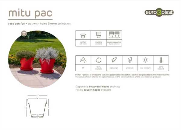 VASO DA ESTERNO TONDO MITU PAC ANTRACITE CMØ50XH45 IN RESINA