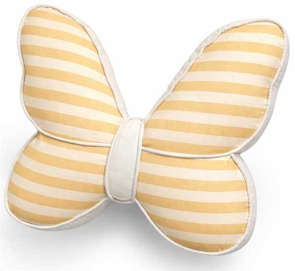 CUSCINO ENCANTO  FARFALLA RIGHE GIALLO