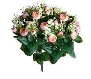 BOUQUET RANUNCOLI ROSA 16X43 CM POLIMERI