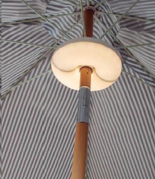LAMPADA PORTATILE PER OMBRELLONE LIMA RICARIC. USB CM.ø21x9