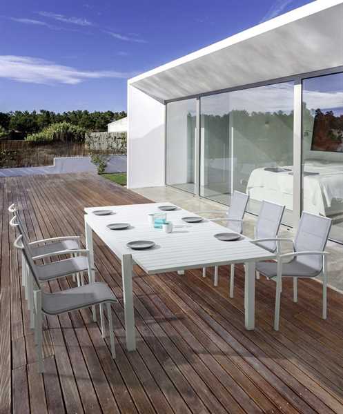 TAVOLO ALLUNGABILE PELAGIUS BIANCO CM.83/166X80X75H