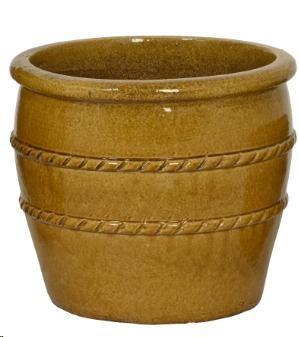 VASO TERRACOTTA TONDO COLOR MIELE D.38XH.31,5