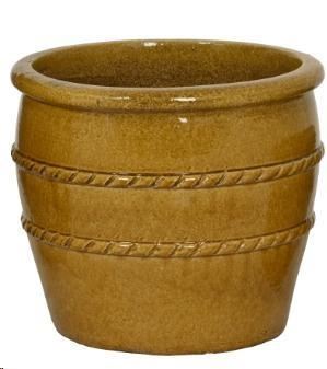 VASO TERRACOTTA TONDO COLOR MIELE D.38XH.31,5