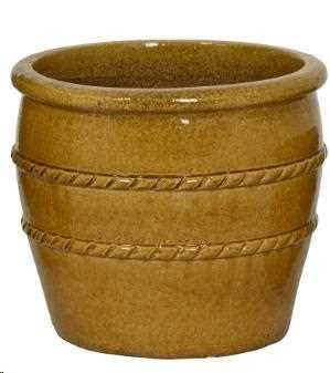 VASO TERRACOTTA TONDO COLOR MIELE D.38XH.31,5