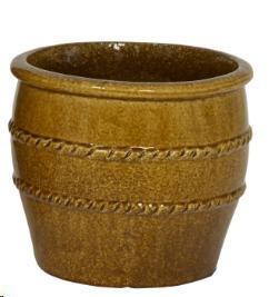 VASO TERRACOTTA TONDO COLOR MIELE D.28XH.24