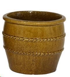 VASO TERRACOTTA TONDO COLOR MIELE D.28XH.24