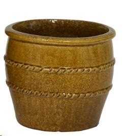 VASO TERRACOTTA TONDO COLOR MIELE D.28XH.24