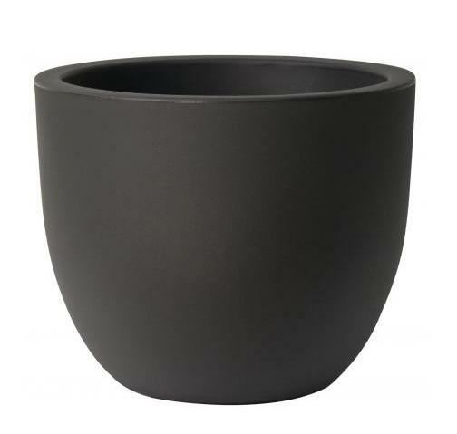 VASO DA ESTERNO IN RESINA TONDO ETRIA NERO CM. Ø34 H28
