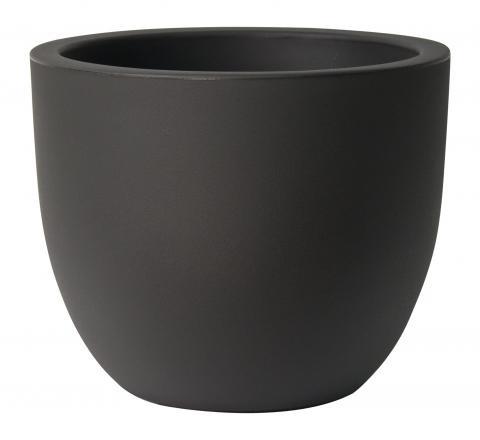 VASO DA ESTERNO IN RESINA TONDO ETRIA NERO CM. Ø44 H36