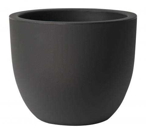 VASO DA ESTERNO IN RESINA TONDO ETRIA NERO CM. Ø44 H36