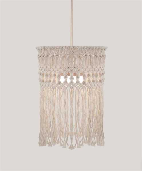 LAMPADARIO MYKONOS COTONE CM.D30x40H RICAR. USB BIANCO CALDO
