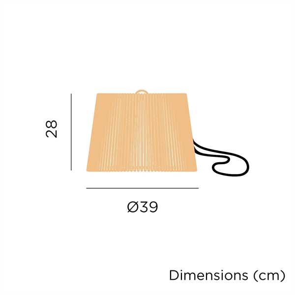 LAMPADARIO BAMBOO OKINAWA CM.Ø39XH28 RICAR. USB BIANCO CALDO