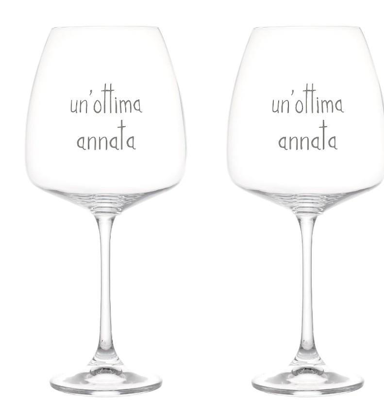 SET 2 CALICI VETRO 77CL UN'OTTIMA ANNATA