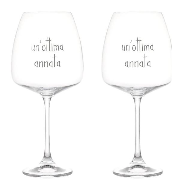 SET 2 CALICI VETRO 77CL UN'OTTIMA ANNATA