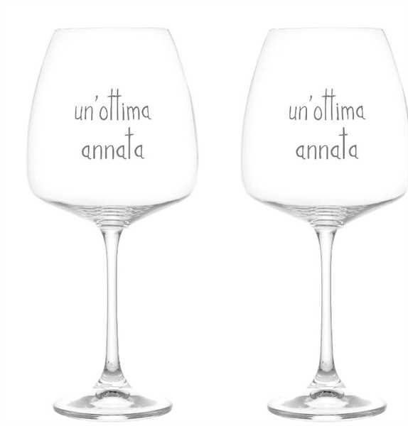 SET 2 CALICI VETRO 77CL UN'OTTIMA ANNATA