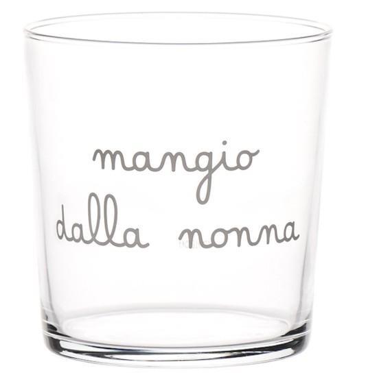BICCHIERE VETRO MANGIO DALLA NONNA