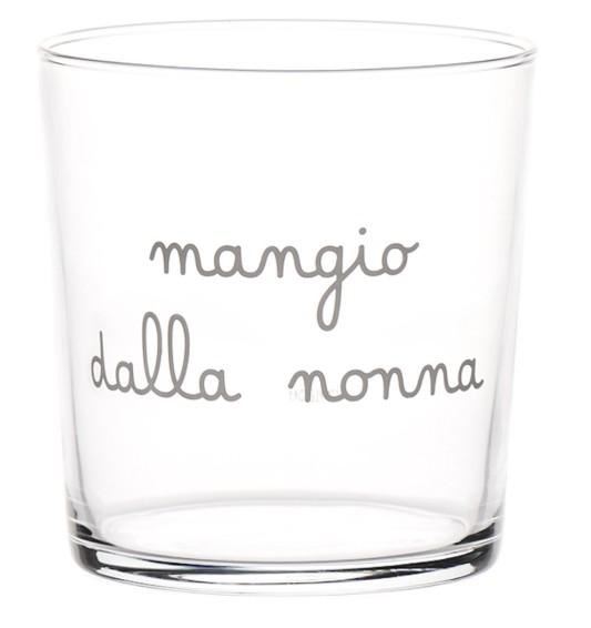 BICCHIERE VETRO MANGIO DALLA NONNA