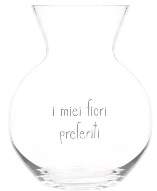 VASO IN VETRO I MIEI FIORI PREFERITI D.23XH.30CM