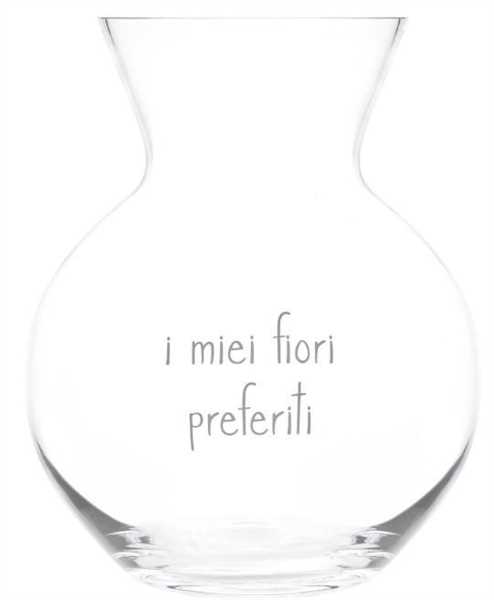 VASO IN VETRO I MIEI FIORI PREFERITI D.23XH.30CM