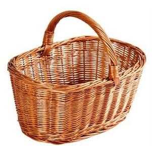 CESTO OVA.VIMINI ROSSO INTERO C/M BASSO 43X30H33 MADE IN CRO