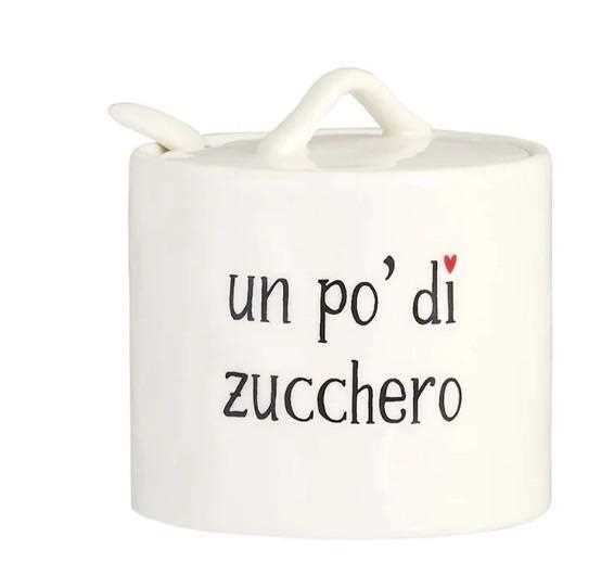 ZUCCHERIERA CERAMICA UN PO' DI ZUCCHERO D.8.3X8.5CM