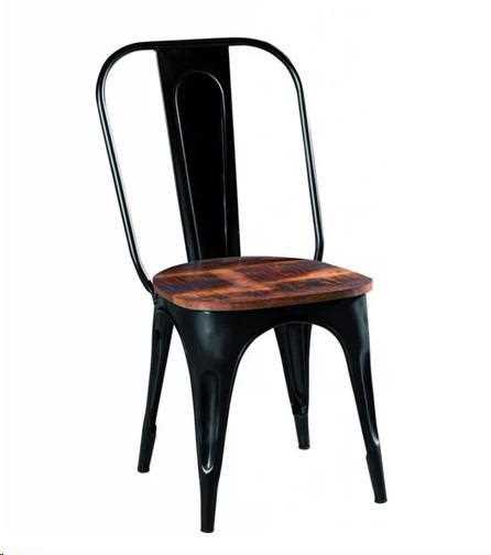 SEDIA COOK NERA METALLO E LEGNO 40X40X92H