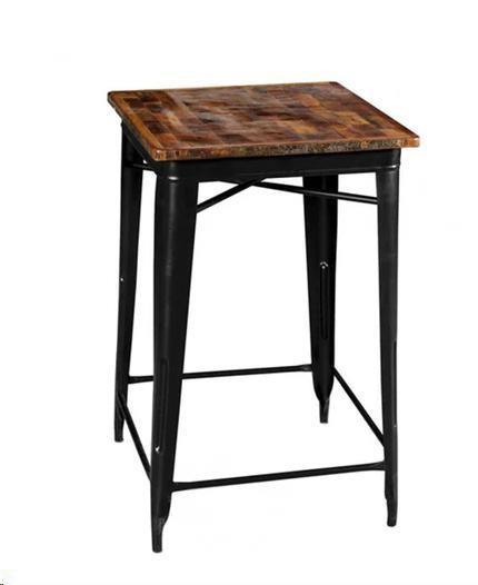 TAVOLO BAR COOK NERO LEGNO CM66x66XH.103
