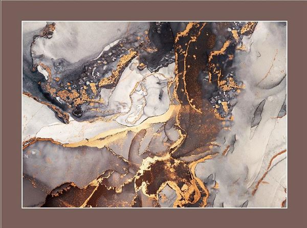 TOVAGLIETTA VINILE 33X45cm MARMO ORO MARRONE
