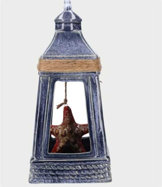 PORTACANDELA CONCHIGLIA CERAMICA CM.H35x16x16