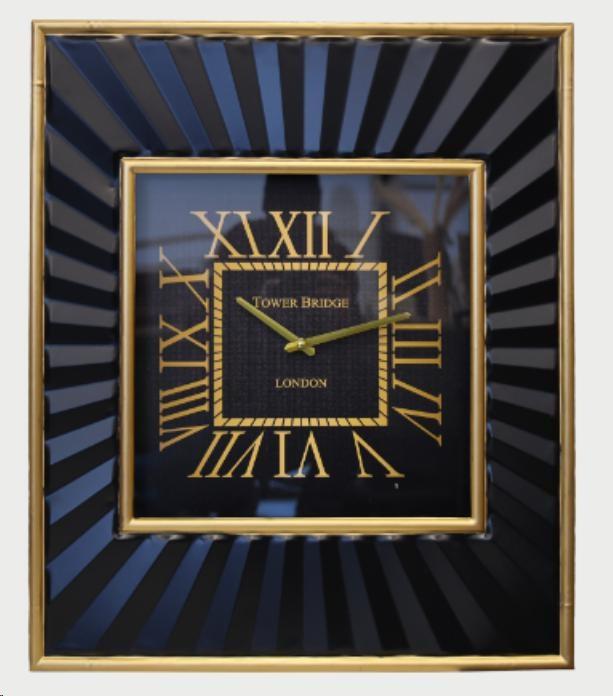 OROLOGIO FERRO/VETRO NERO/ORO 60XH.70CM