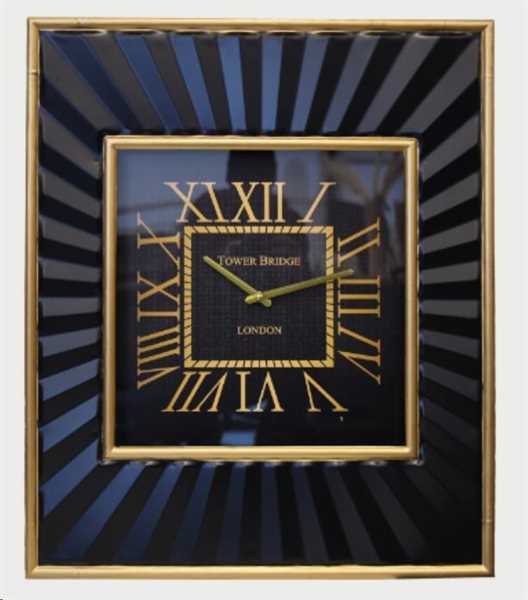 OROLOGIO FERRO/VETRO NERO/ORO 60XH.70CM