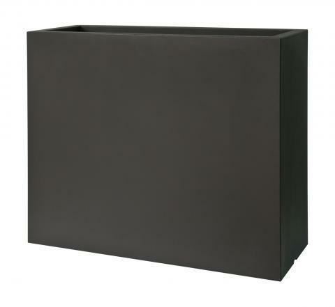VASO CASSETTA DA ESTERNO KUBE HIGH NERO PERLA CM.80X30XH70
