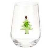 BICCHIERE VETRO 400ML ALBERO NATALE