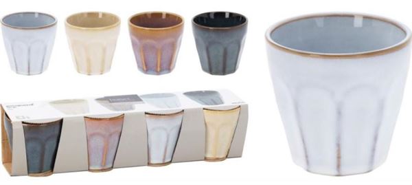 CONFEZIONE 4 MUG PORCELLANA 90ML 6CM