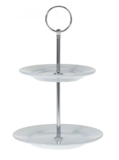ALZATA 2 PIANI PORTADOLCI CERAMICA H21.5CM