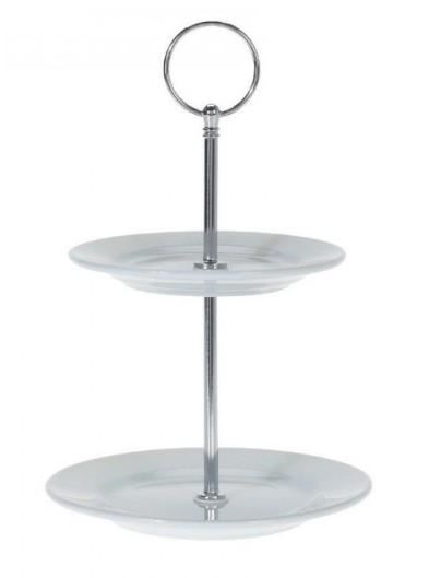 ALZATA 2 PIANI PORTADOLCI CERAMICA H21.5CM