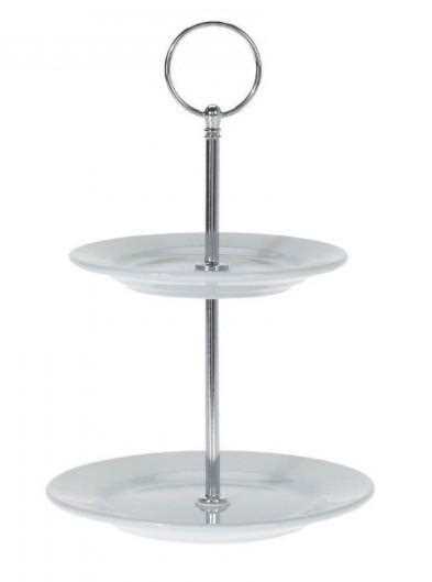 ALZATA 2 PIANI PORTADOLCI CERAMICA H21.5CM