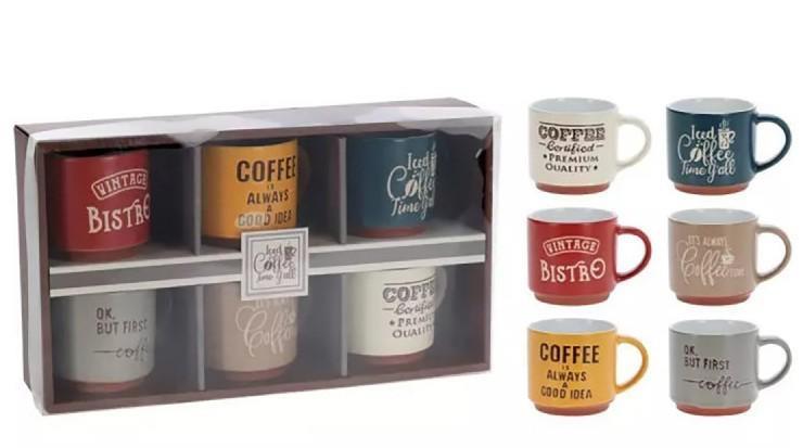 CONFEZIONE 6 MUG CERAMICA 120ML