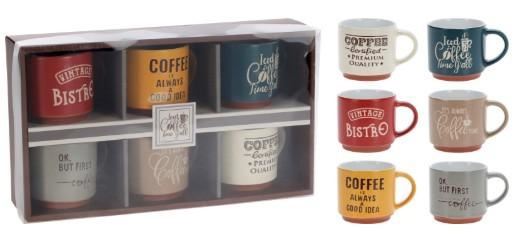 CONFEZIONE 6 MUG CERAMICA GRES 260ML