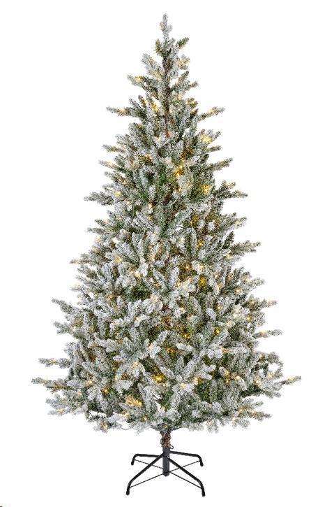 ALBERO C/NEVE PE/PVC ALLISON 430LED L.CALDA/CLAS.Ø127XH210CM