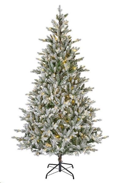 ALBERO C/NEVE PE/PVC ALLISON 430LED L.CALDA/CLAS.Ø127XH210CM