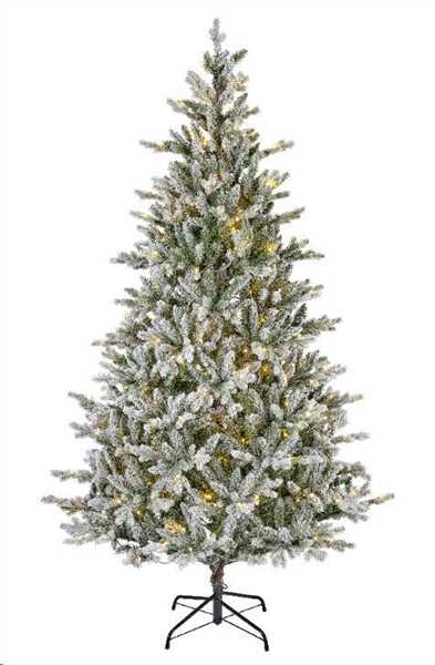 ALBERO C/NEVE PE/PVC ALLISON 430LED L.CALDA/CLAS.Ø127XH210CM