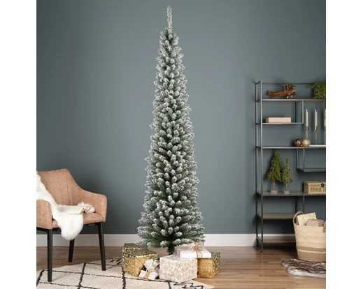 ALBERO NATALE  PVC PENCIL PINE INNEVATO Ø60XH.210CM