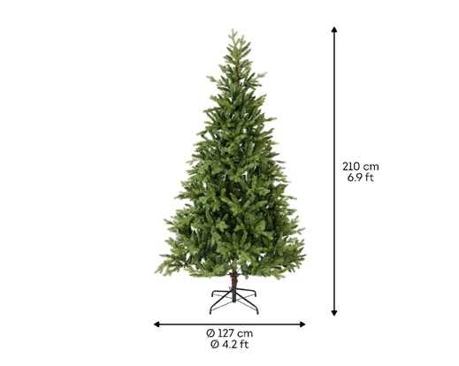 ALBERO NATALE PE/PVC ALLISON PINE Ø127 X H.210CM