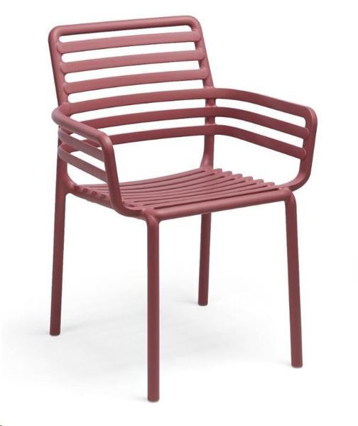 SEDIA CON BRACCIOLI DA ESTERNO DOGA MARSALA CM.60X57X84